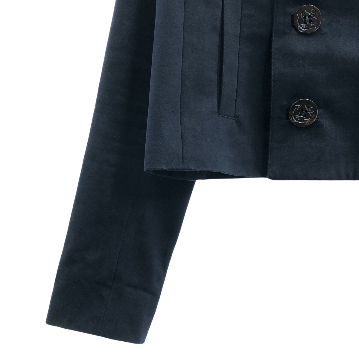RALPH LAUREN / ラルフローレン | ショート丈 トレンチコート ジャケット | 8 | ネイビー | レディース