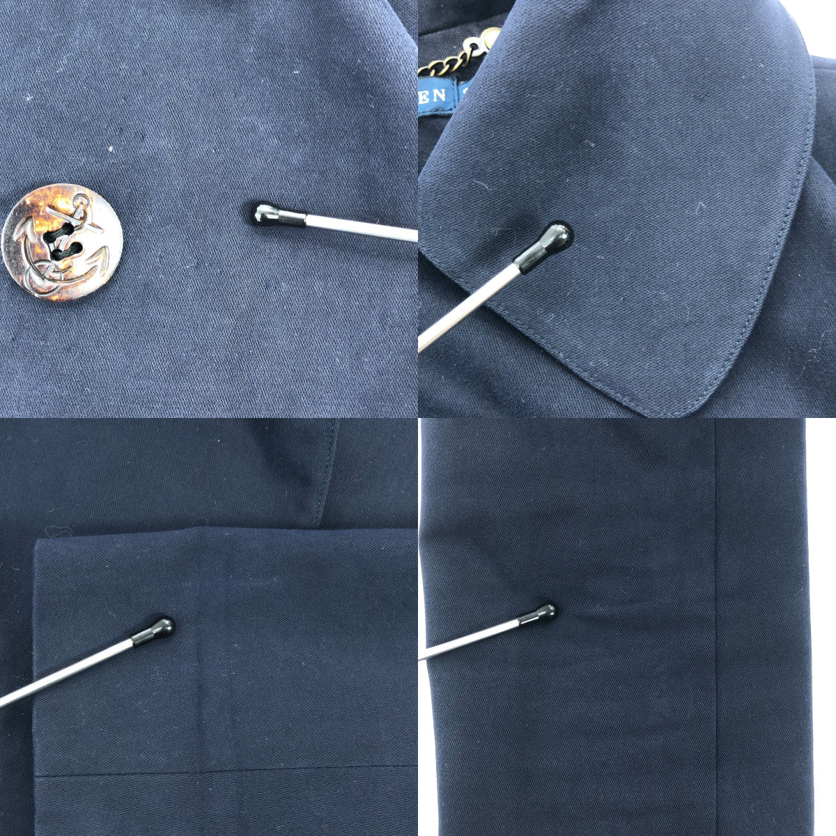 RALPH LAUREN / 랄프 로렌 | 짧은 길이 트렌치 코트 재킷 | 8 | 네이비 | 여성