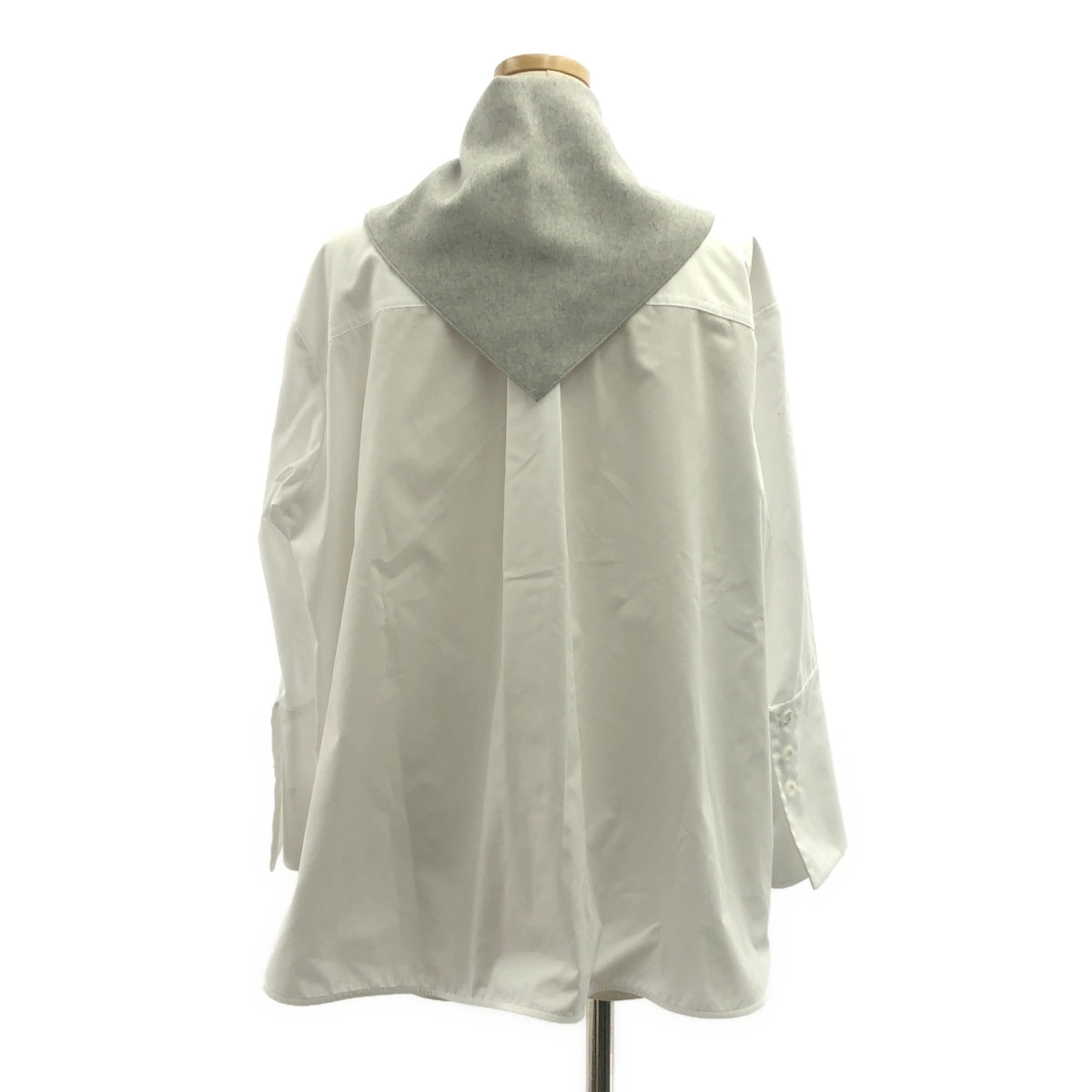 【美品】  yori shirocon / ヨリシロコン | ループ スカーフ ブラウス シャツ | 36 | ホワイト | レディース