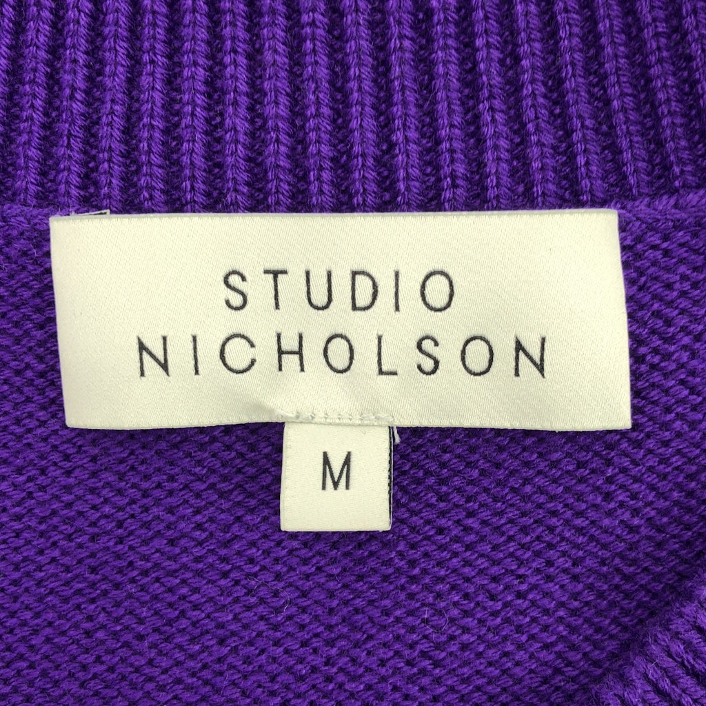 Studio Nicholson | ALTO 5GG 超大圓領羊毛和棉質 5 針超大針織衫 | M 碼 | 男款