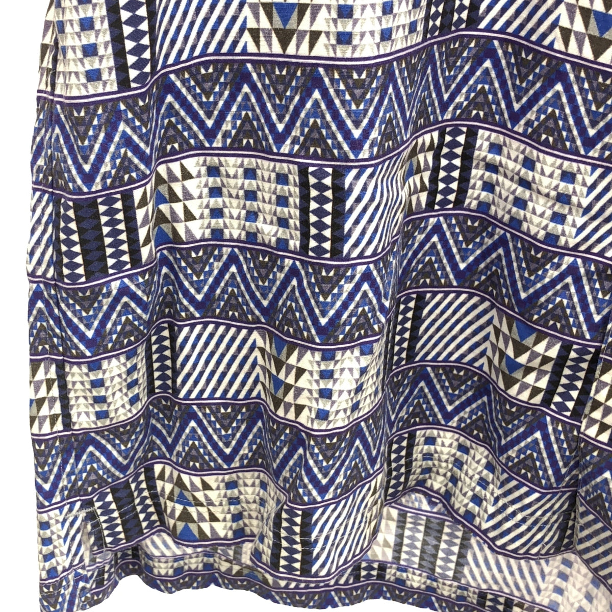 White Mountaineering | 2022SS | GEOMETRIC S/S WIDE SHIRT Geometric print all-over short-sleeved wide shirt | Size 3 | Blue | Men's