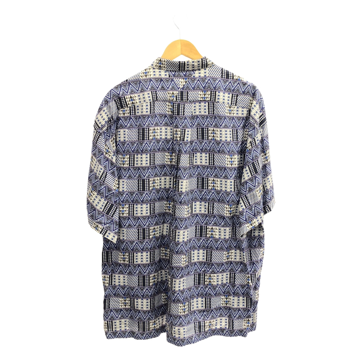 White Mountaineering | 2022SS | GEOMETRIC S/S WIDE SHIRT Geometric print all-over short-sleeved wide shirt | Size 3 | Blue | Men's