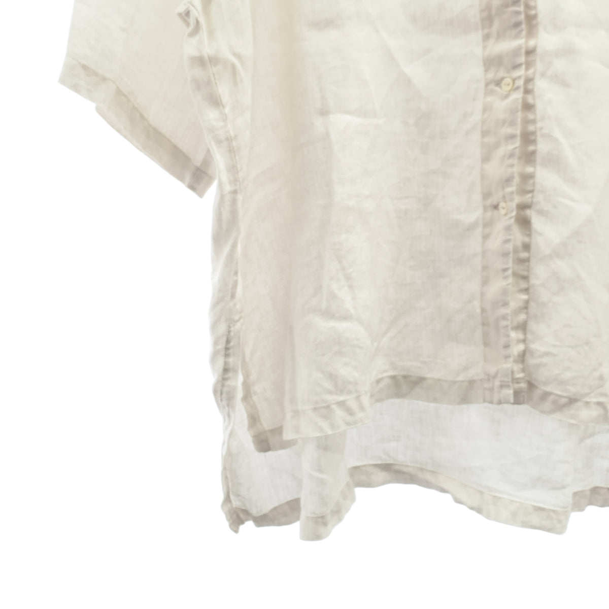 nest robe / ネストローブ | リネン スリット オープンカラー シャツ ブラウス | F | レディース