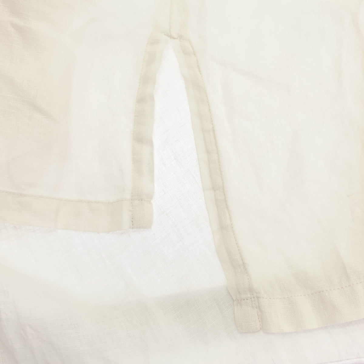 nest robe / 네스트 로브 | 린넨 슬릿 오픈 컬러 셔츠 블라우스 | F | 여성