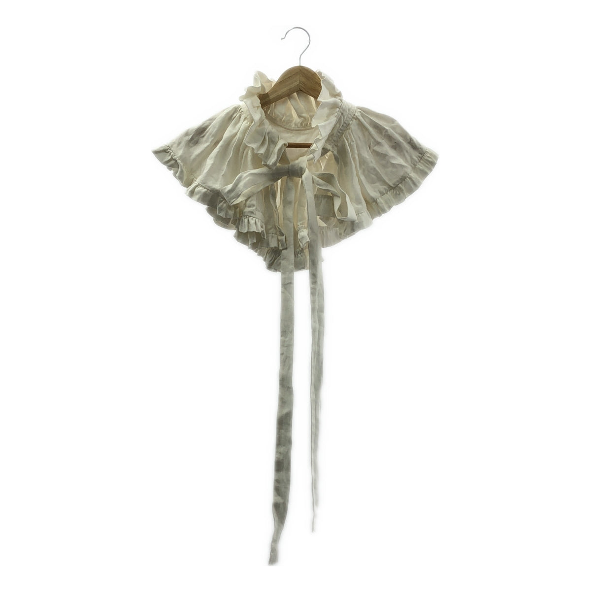 HOUGA / ホウガ | リネン ボリューム フリル つけ襟 | ホワイト | レディース