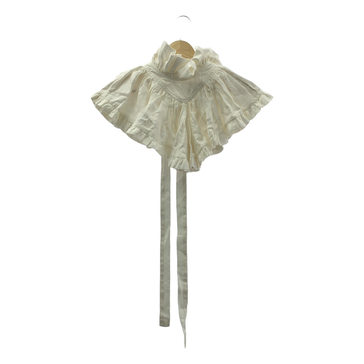 HOUGA / ホウガ | リネン ボリューム フリル つけ襟 | ホワイト | レディース