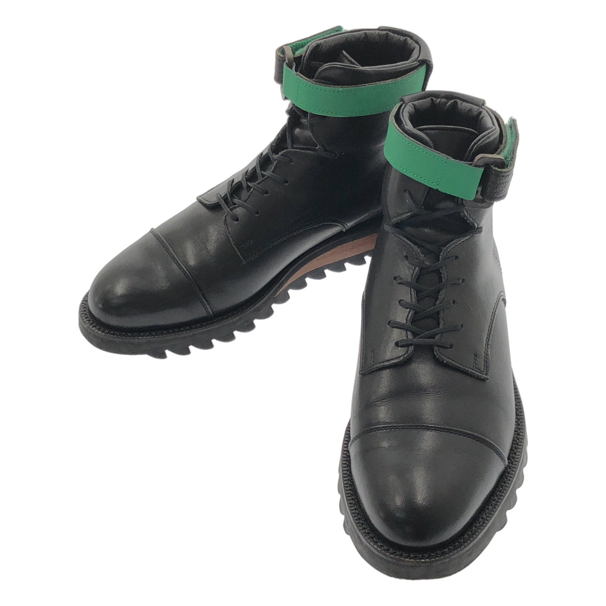 sacai / サカイ | × Hender Scheme エンダースキーマコラボ レザー シャークソール アンクルベルトストレートチップ ブーツ | 42 | メンズ