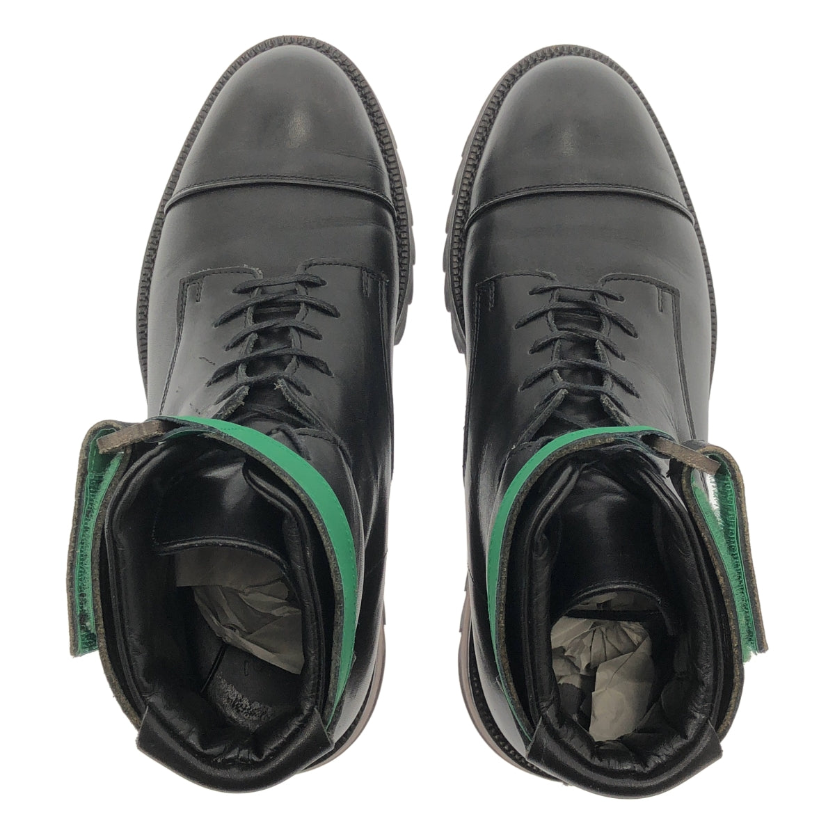 sacai / サカイ | × Hender Scheme エンダースキーマコラボ レザー シャークソール アンクルベルトストレートチップ ブーツ | 42 | メンズ