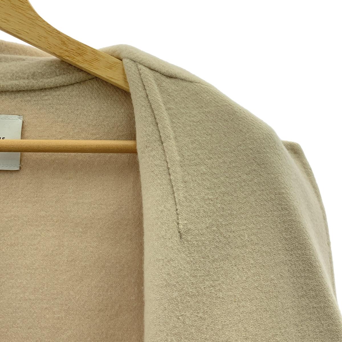 UNITED ARROWS | 羊毛雙排扣河大衣 | 尺寸 36 | 象牙色 | 女款