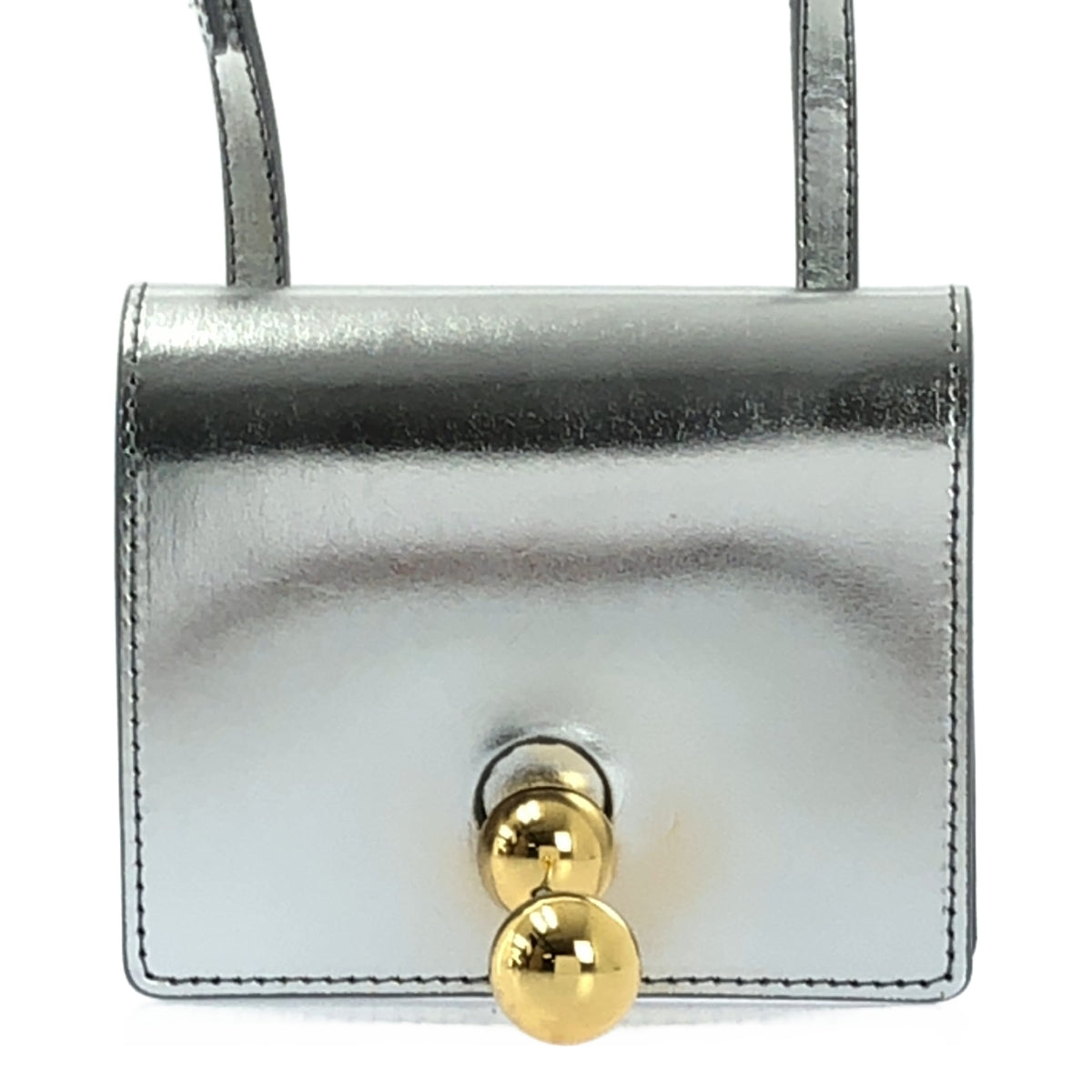 【美品】  MARY AL TERNA / メアリオルターナ | TWINKLE / ロゴ ミニショルダーバッグ / ESTNATION EXCLUSIVE | シルバー | レディース
