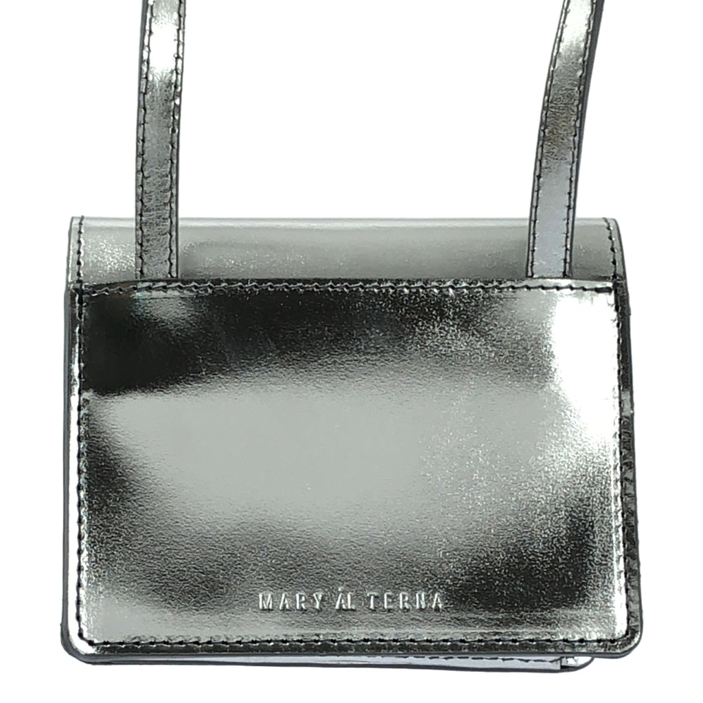 【美品】  MARY AL TERNA / メアリオルターナ | TWINKLE / ロゴ ミニショルダーバッグ / ESTNATION EXCLUSIVE | シルバー | レディース