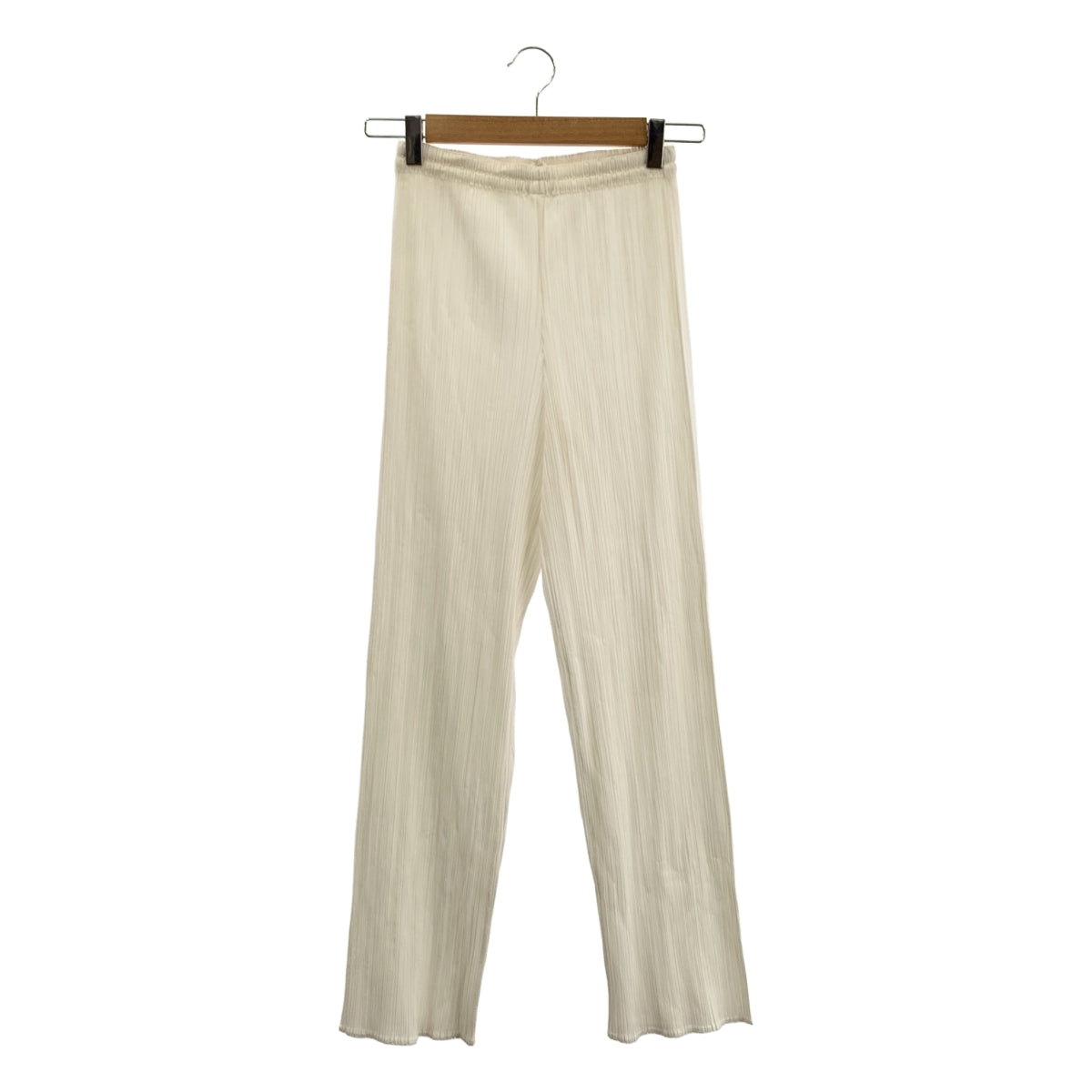 褶皺三宅一生 (ISSEY MIYAKE) | 聚酯褶皺休閒褲 | 1 碼 | 女款