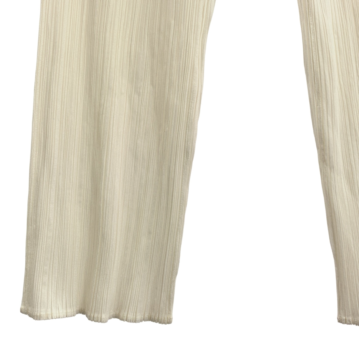 褶皺三宅一生 (ISSEY MIYAKE) | 聚酯褶皺休閒褲 | 1 碼 | 女款