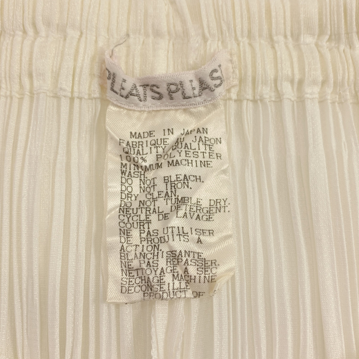 褶皺三宅一生 (ISSEY MIYAKE) | 聚酯褶皺休閒褲 | 1 碼 | 女款