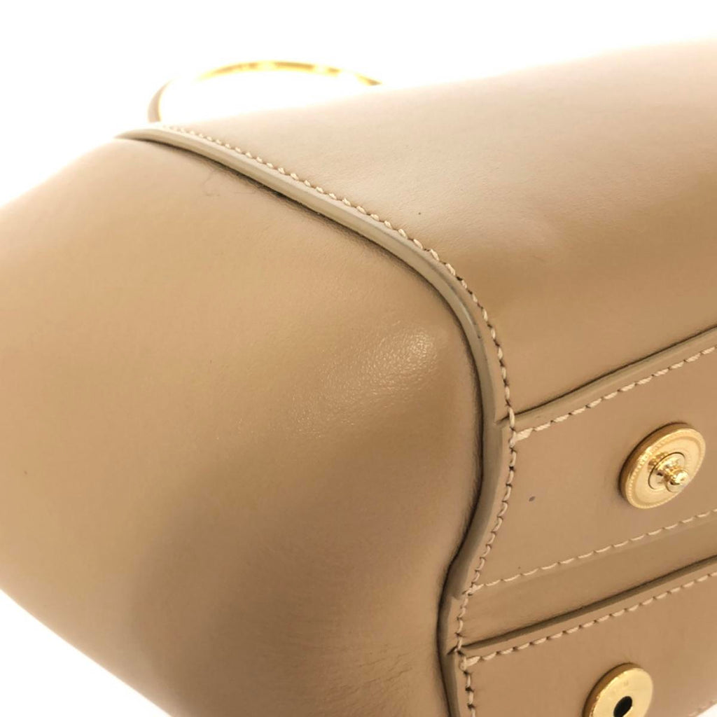 【美品】  ZANCHETTI / ザンケッティ | AMLETO 24 アムレット 24 2Way レザー メタルハンドル トート ショルダーバッグ | ベージュ系 | レディース