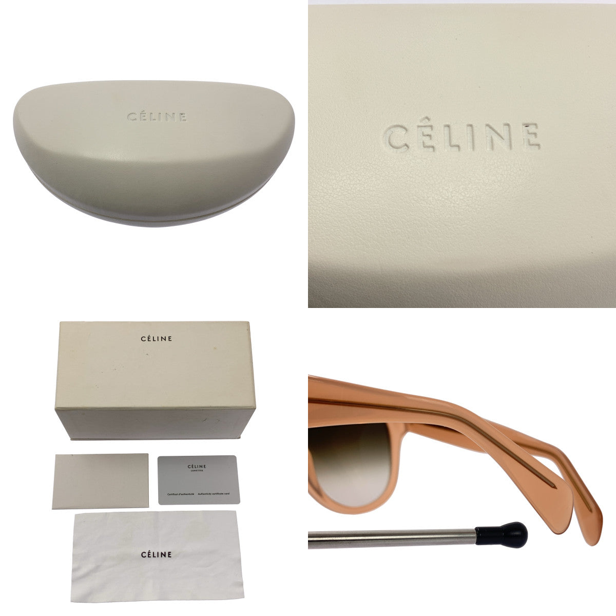 CELINE / 席琳 | Phoebe Period / SC1755 Wellington 漸層鏡片太陽眼鏡 | 56□22 | 粉紅米色 | 女款