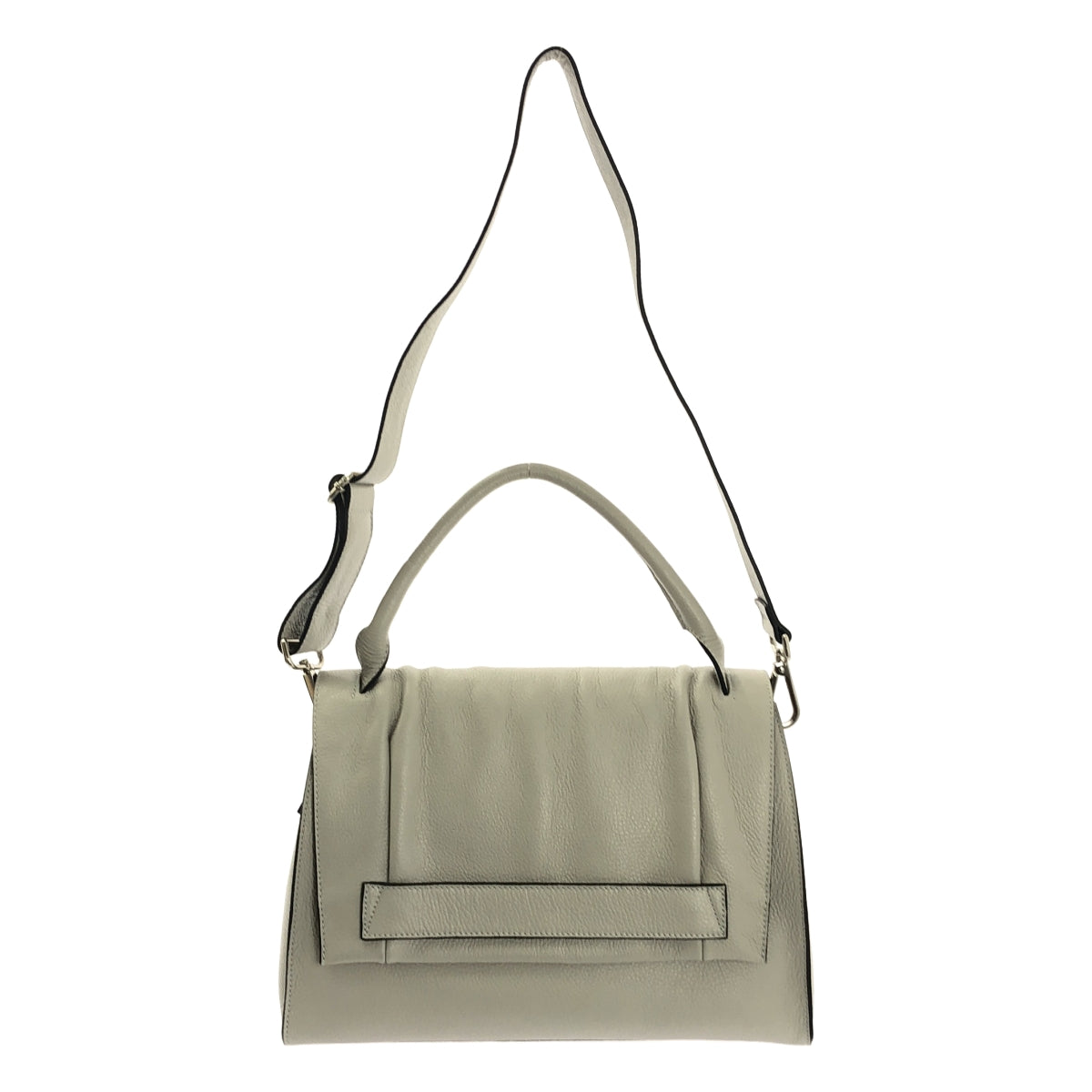 【미품】 LAURA DI MAGGIO / 로라 디마지오 | 2way 가죽 플랩 핸드백 | 베이지 |