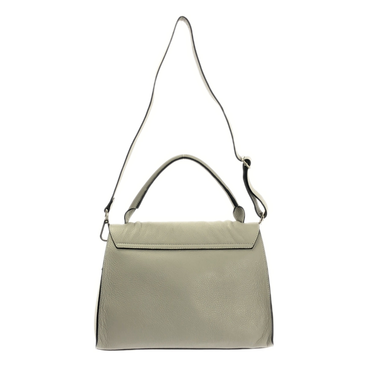 【미품】 LAURA DI MAGGIO / 로라 디마지오 | 2way 가죽 플랩 핸드백 | 베이지 |