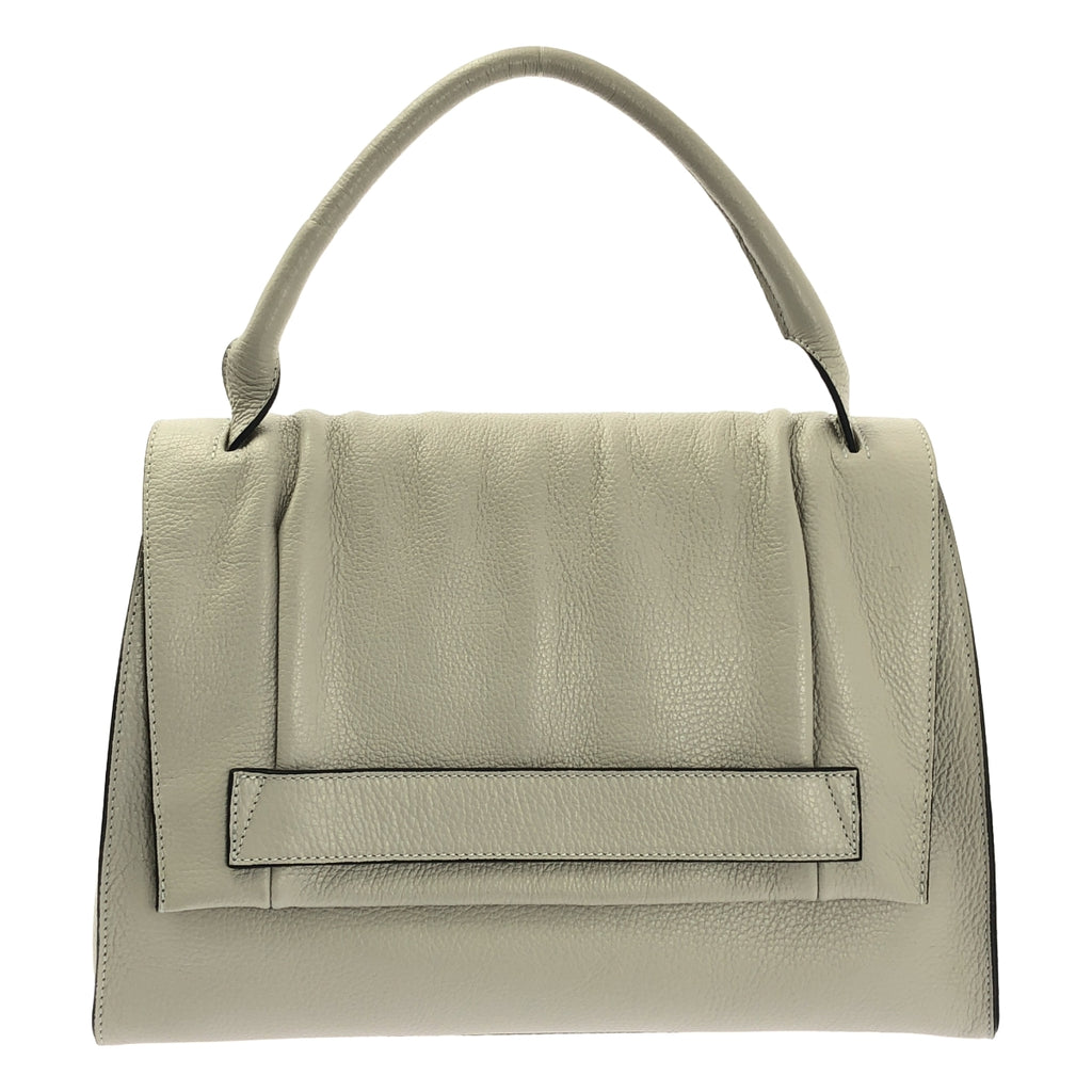 【미품】 LAURA DI MAGGIO / 로라 디마지오 | 2way 가죽 플랩 핸드백 | 베이지 |