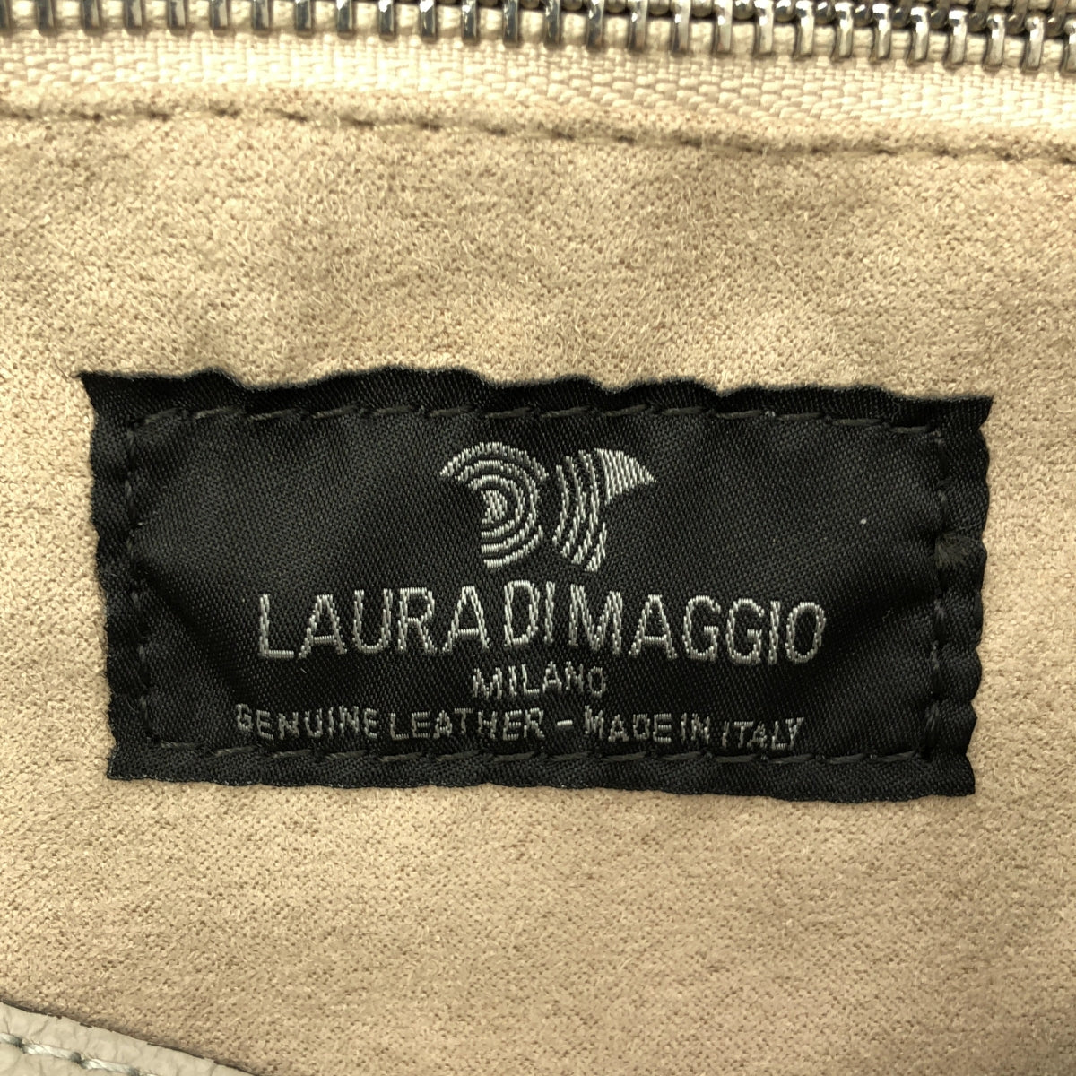 【미품】 LAURA DI MAGGIO / 로라 디마지오 | 2way 가죽 플랩 핸드백 | 베이지 |