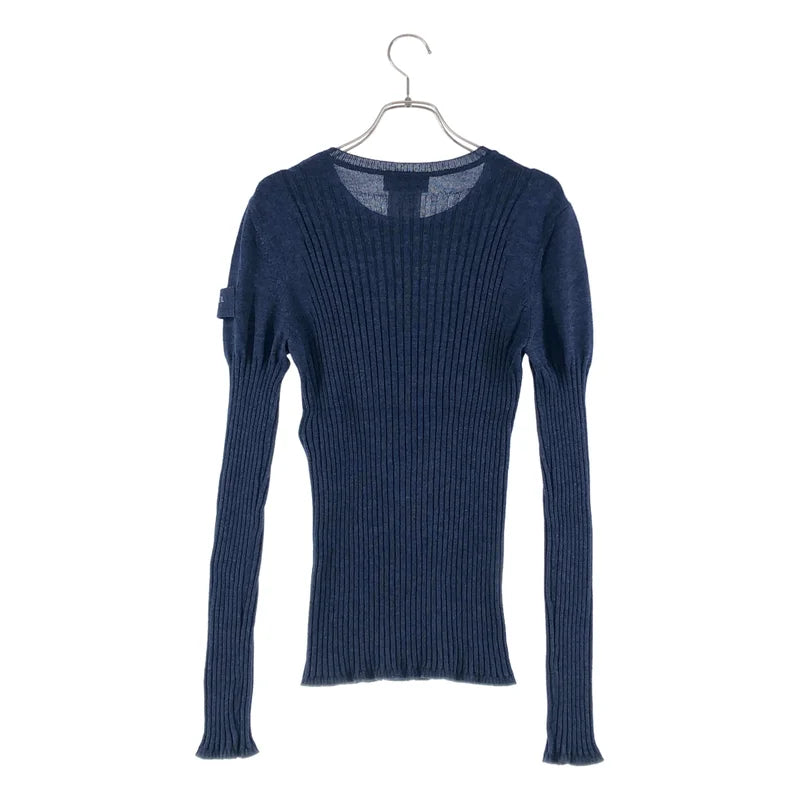 CHANEL / 香奈兒 | 羊毛 絲綢 Coco Button 羅紋針織衫 | 38 | 女款