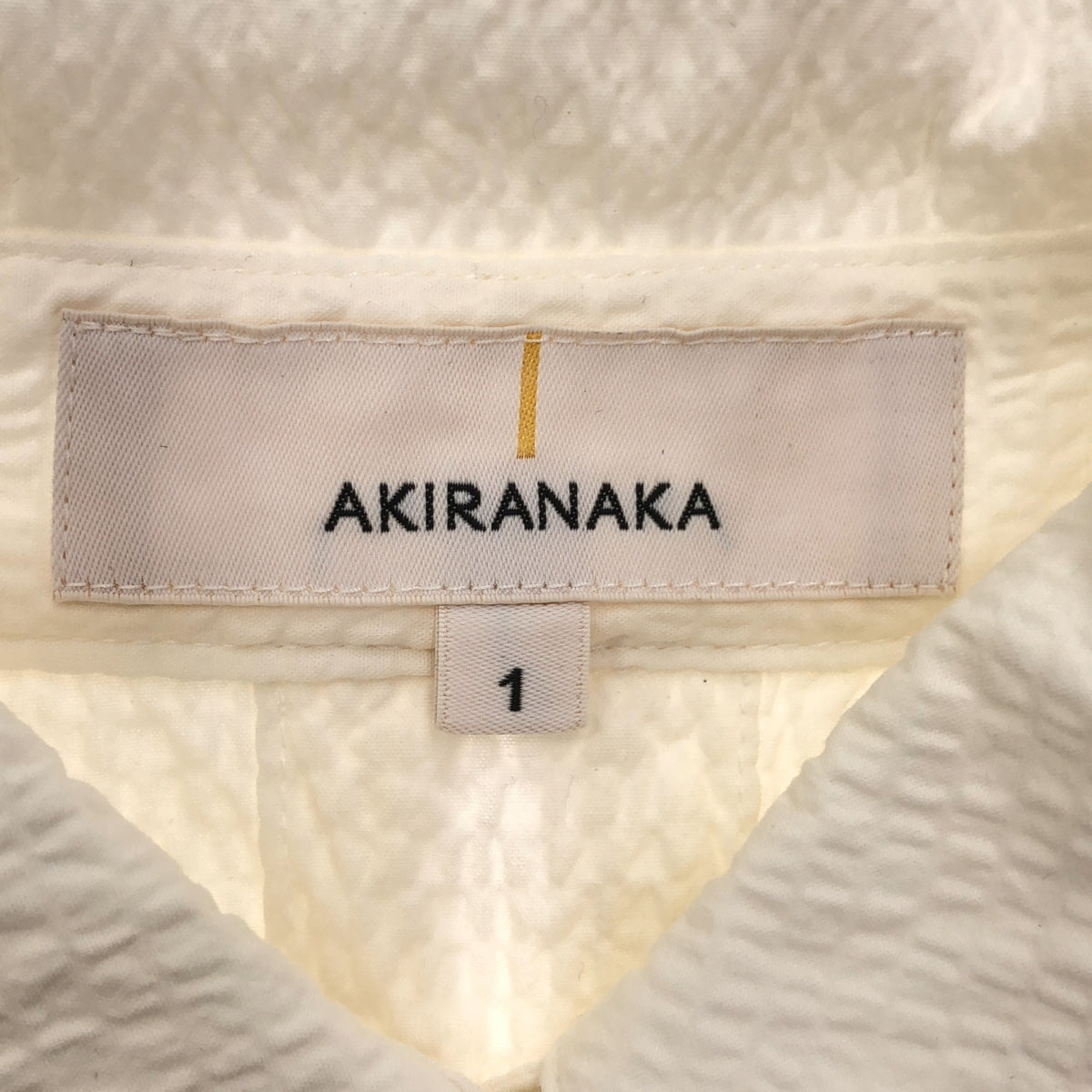 AKIRANAKA | Seersucker back button belted shirt dress | 1 | White | Women's