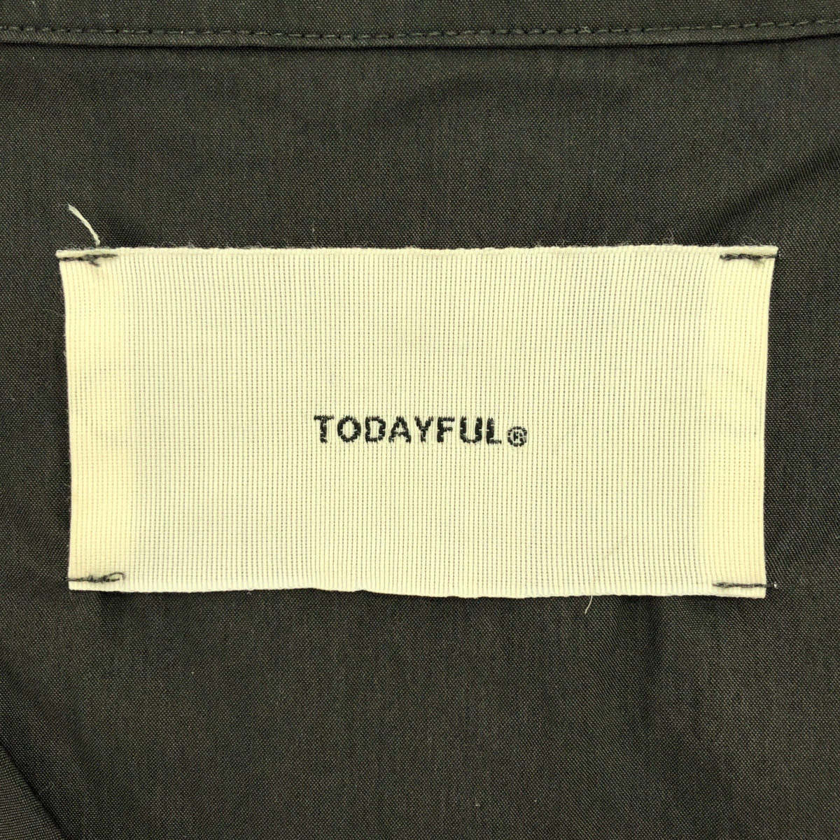 TODAYFUL | 2022SS | Halfsleeve Crape Shirts | F | Charcoal Gray | Women's