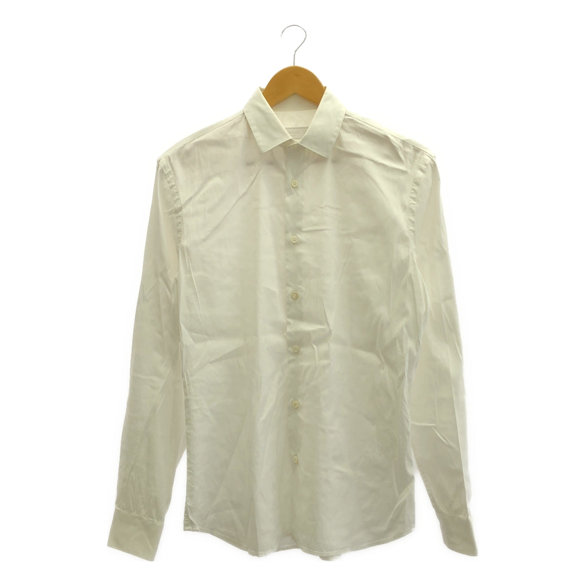 PRADA / 프라다 | 와이드 컬러 스트레치 셔츠 | 38 | 화이트 | 남성