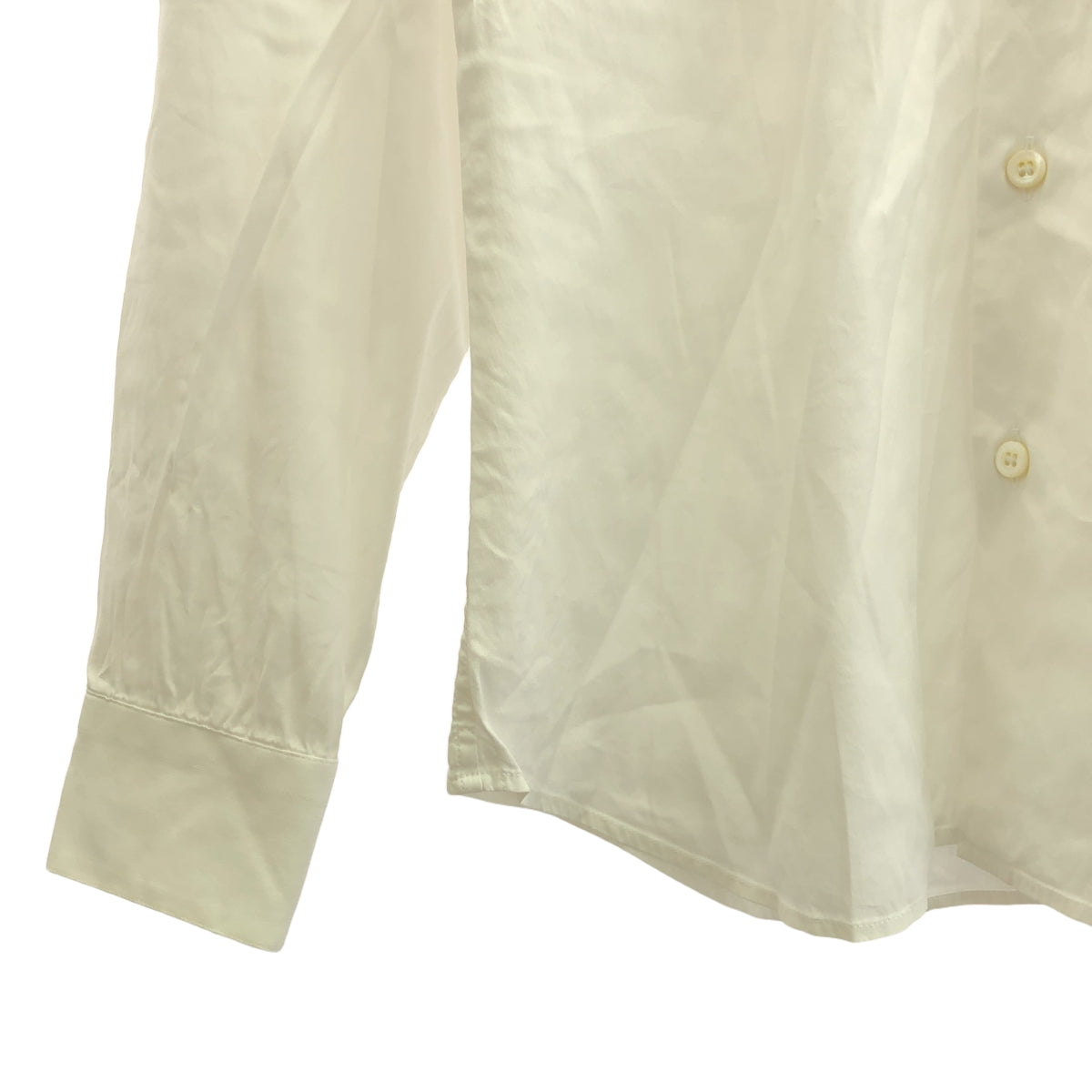 PRADA / 프라다 | 와이드 컬러 스트레치 셔츠 | 38 | 화이트 | 남성