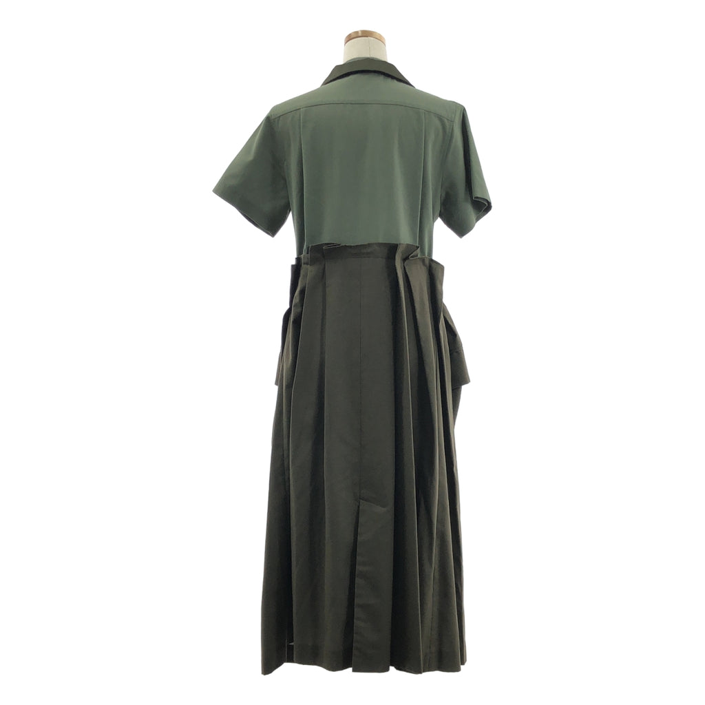 sacai / 사카이 | Suiting Dress 울 혼합 도킹 원피스 | 2 |