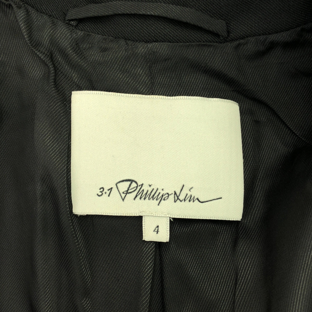3.1 Phillip Lim |羊毛華達呢風衣 | 4 |黑色 |女性的
