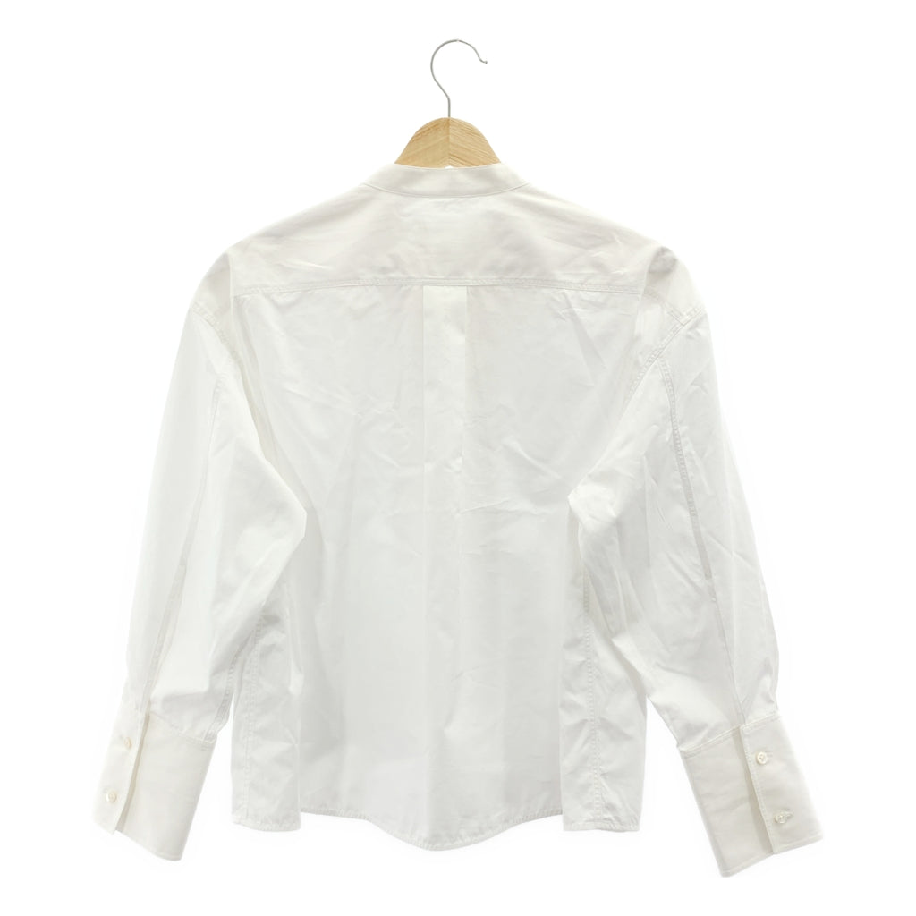 JIL SANDER / 질산더 | 2024SS | THURSDAY 코튼 핀탁 밴드 컬러 셔츠 | 36 | 화이트 | 여성