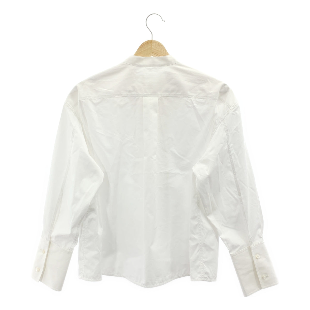 JIL SANDER / 질산더 | 2024SS | THURSDAY 코튼 핀탁 밴드 컬러 셔츠 | 36 | 화이트 | 여성