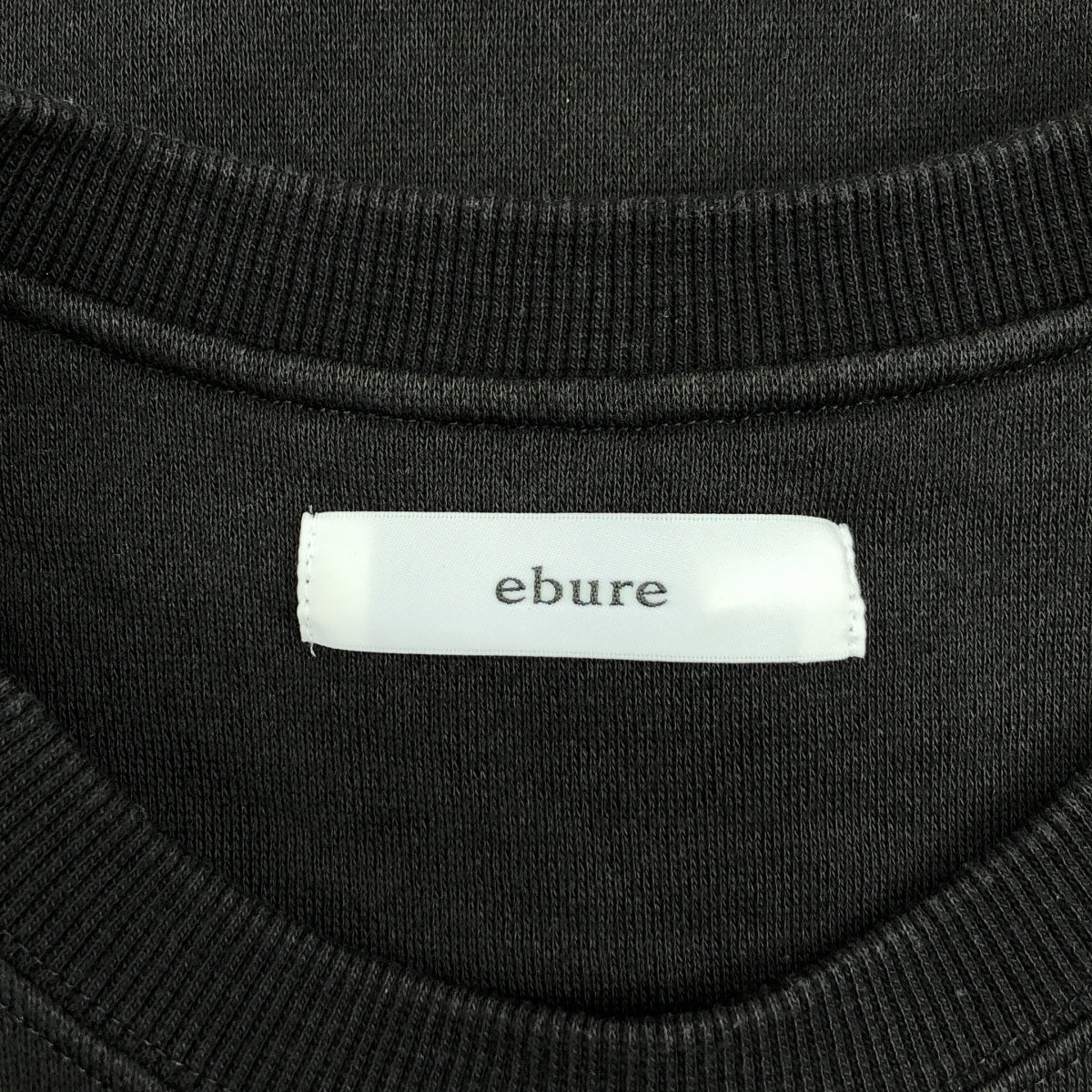 ebure / エブール | 裏起毛 ロゴ クルーネック スウェット トレーナー | 38 | ダークブラウン | レディース