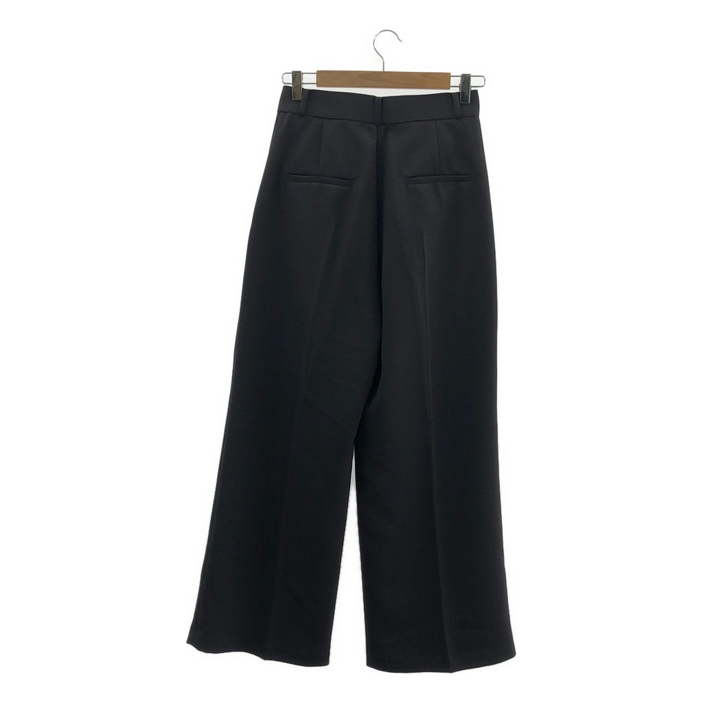 【美品】  nano・universe / ナノユニバース | 2025SS | ツイル タック ワイド スラックス パンツ | M | チャコール | レディース