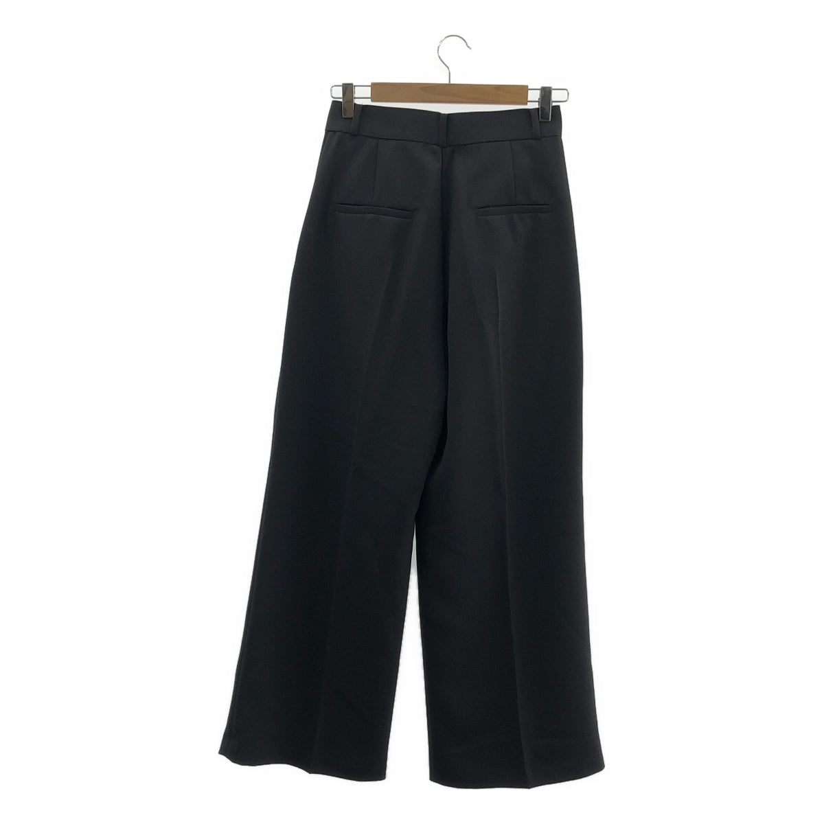 【美品】  nano・universe / ナノユニバース | 2025SS | ツイル タック ワイド スラックス パンツ | M | チャコール | レディース