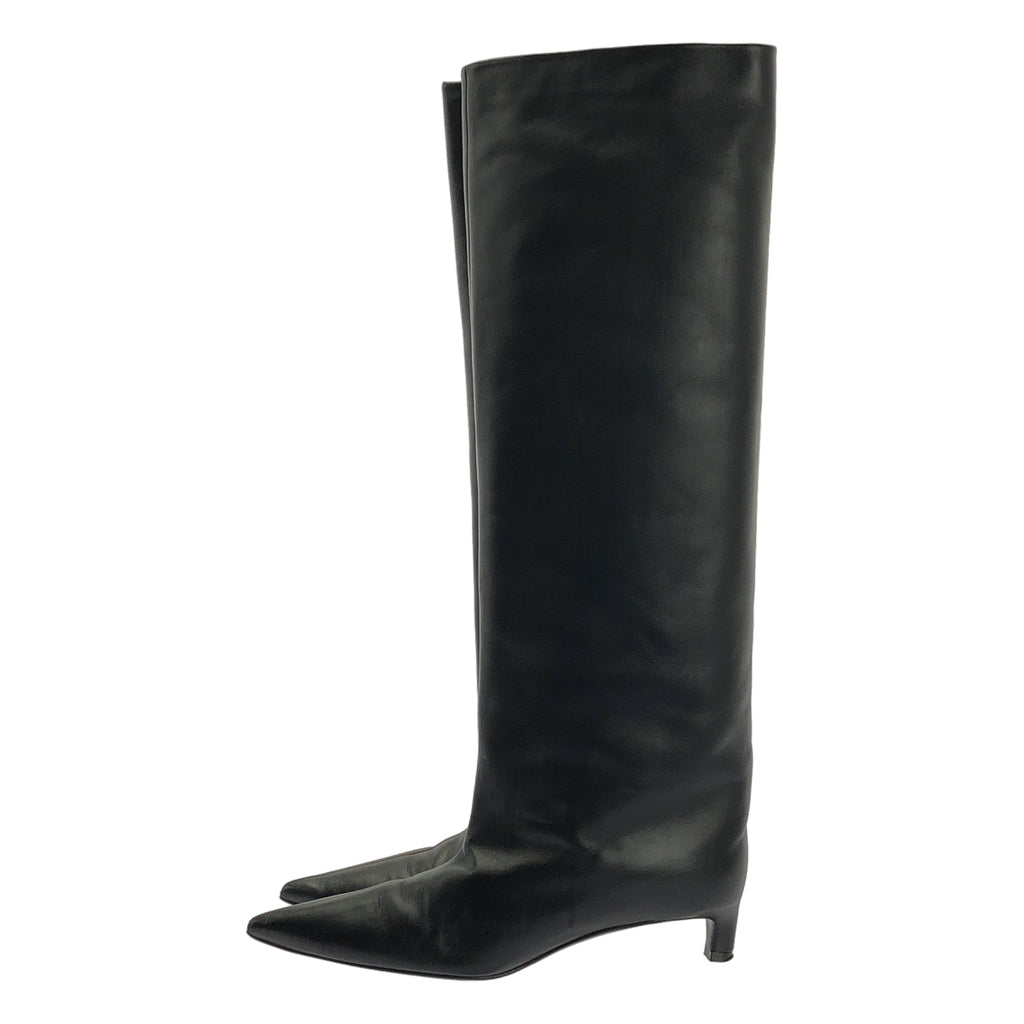 JIL SANDER / 吉爾桑德 | 皮革尖頭過膝長靴 | 38 | 女款