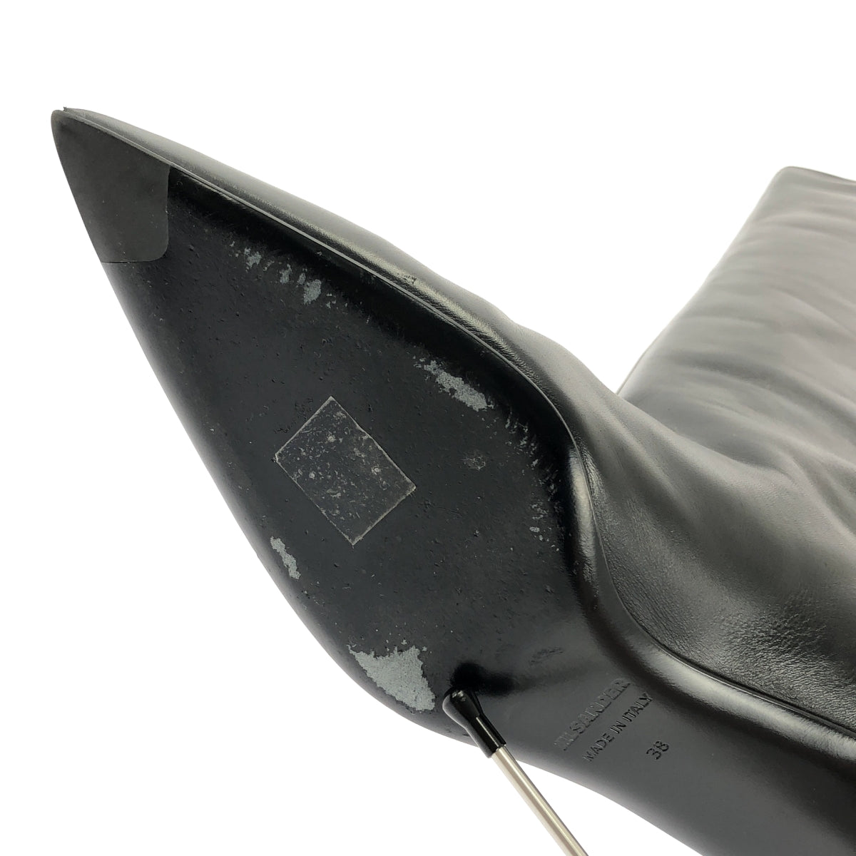 JIL SANDER / 吉爾桑德 | 皮革尖頭過膝長靴 | 38 | 女款