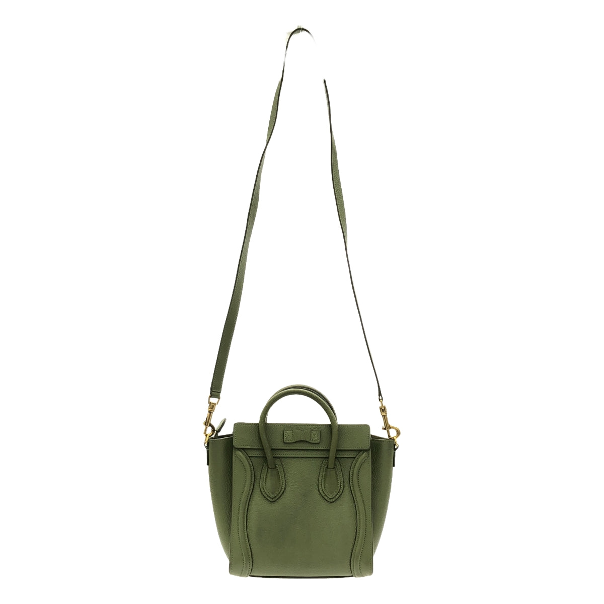 [狀況良好] CELINE | Nano Luggage 手提包 15LK |納米 |卡其色 |女性的
