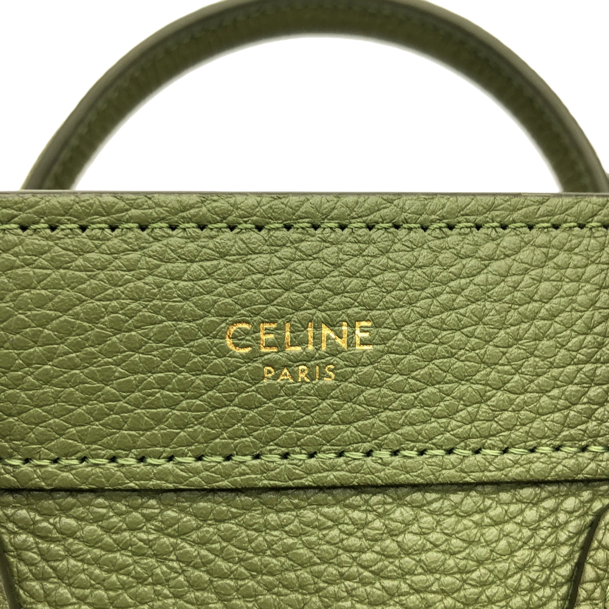 [Good Condition] CELINE | Nano Luggage Handbag 15LK | Nano | Khaki | Women's