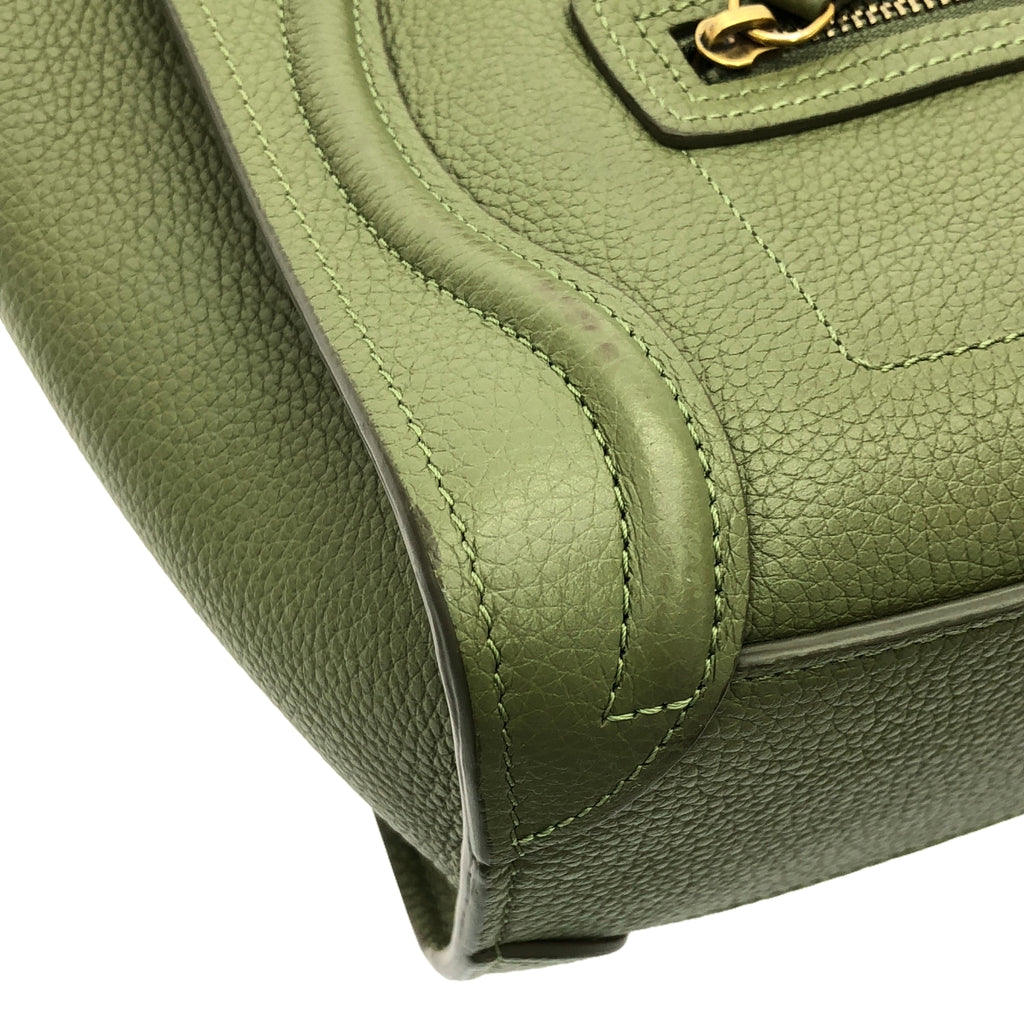 [狀況良好] CELINE | Nano Luggage 手提包 15LK |納米 |卡其色 |女性的