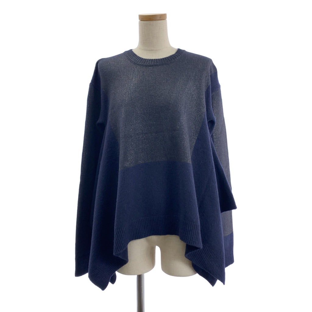 STELLA McCARTNEY / ステラマッカートニー | 箔加工 カシミヤ ウール クルーネックニット | 38 | レディース
