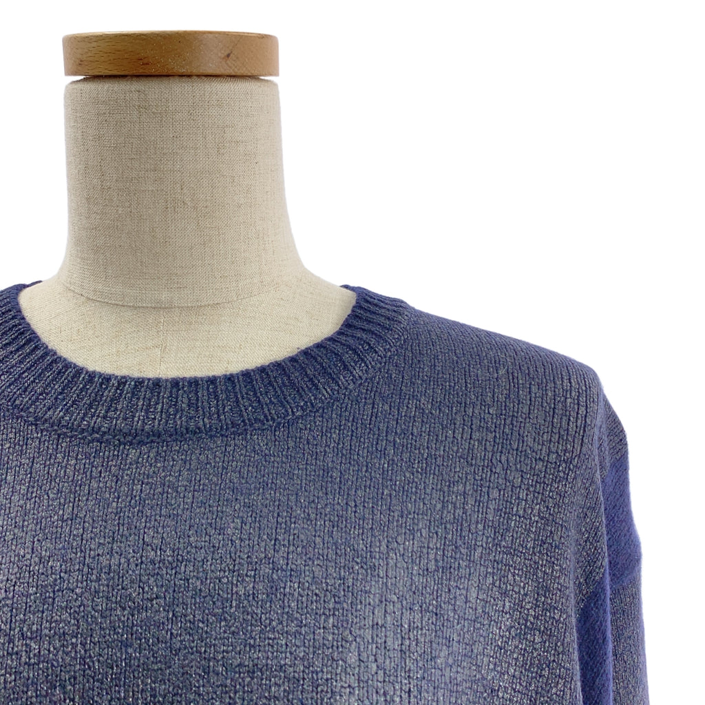 STELLA McCARTNEY / ステラマッカートニー | 箔加工 カシミヤ ウール クルーネックニット | 38 | レディース