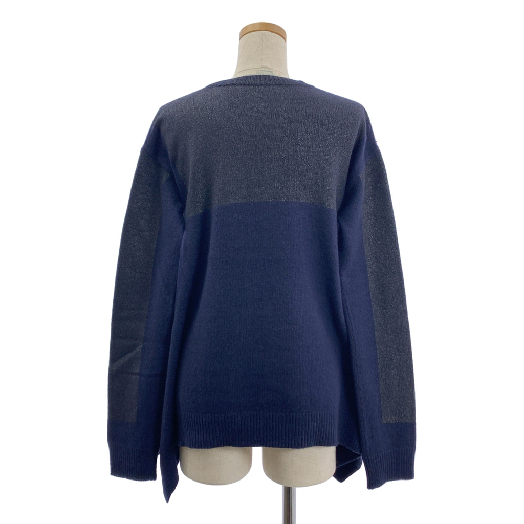 STELLA McCARTNEY / ステラマッカートニー | 箔加工 カシミヤ ウール クルーネックニット | 38 | レディース