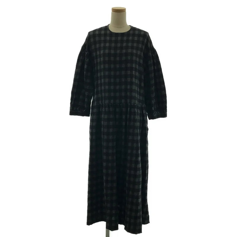 tricot COMME des GARCONS / トリココムデギャルソン | 2021AW | ウール 縮絨 ポケット付き ギャザー ボリューム ワンピース | S | レディース