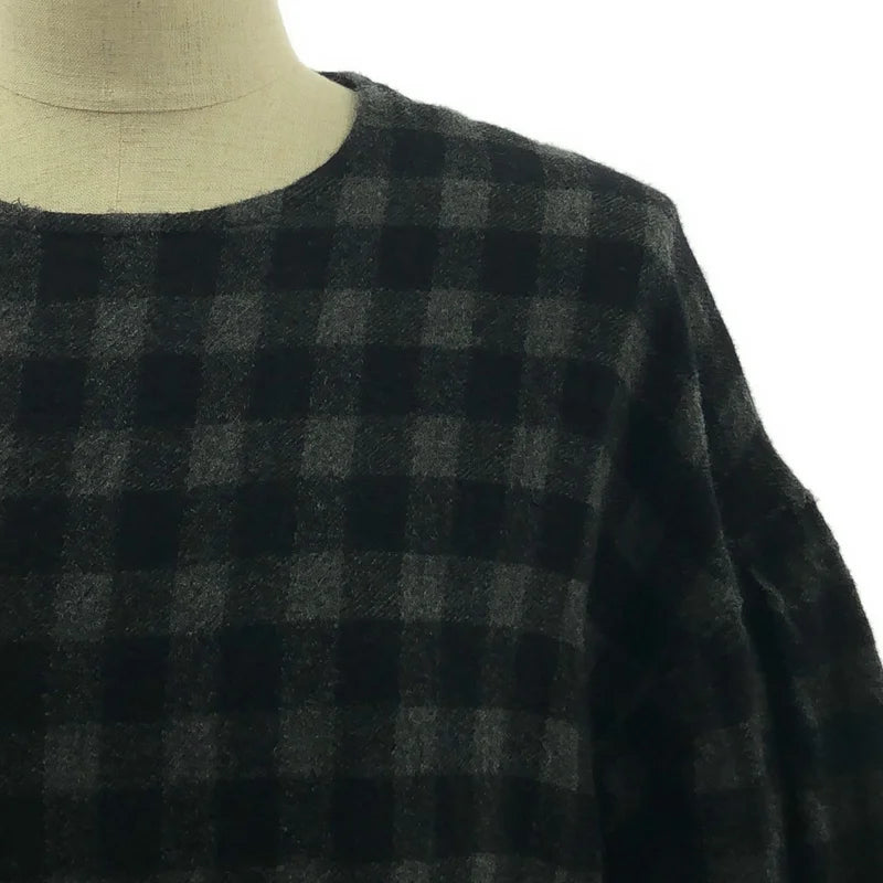 tricot COMME des GARCONS / トリココムデギャルソン | 2021AW | ウール 縮絨 ポケット付き ギャザー ボリューム ワンピース | S | レディース