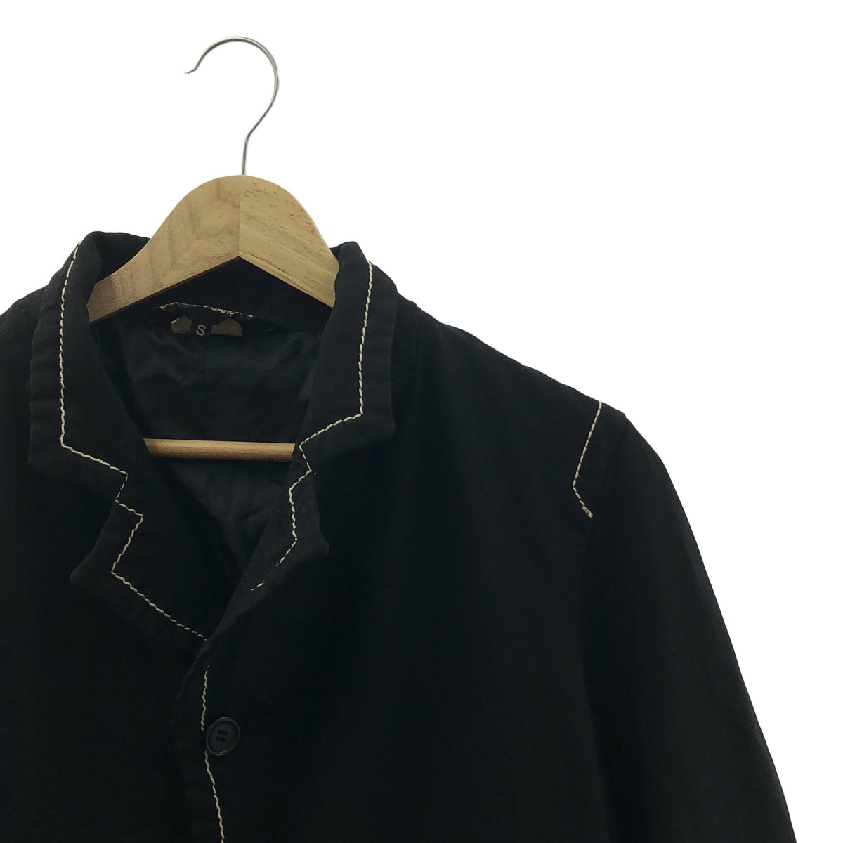 BLACK COMME des GARCONS / 블랙콤 데 갤슨 | 2015SS | 폴리 융합 스티치 테일러드 재킷 | S | 블랙/화이트 | 여성