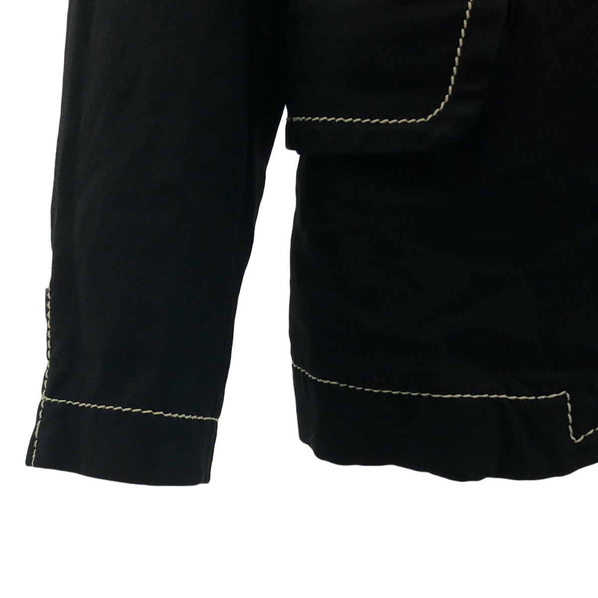BLACK COMME des GARCONS / 블랙콤 데 갤슨 | 2015SS | 폴리 융합 스티치 테일러드 재킷 | S | 블랙/화이트 | 여성