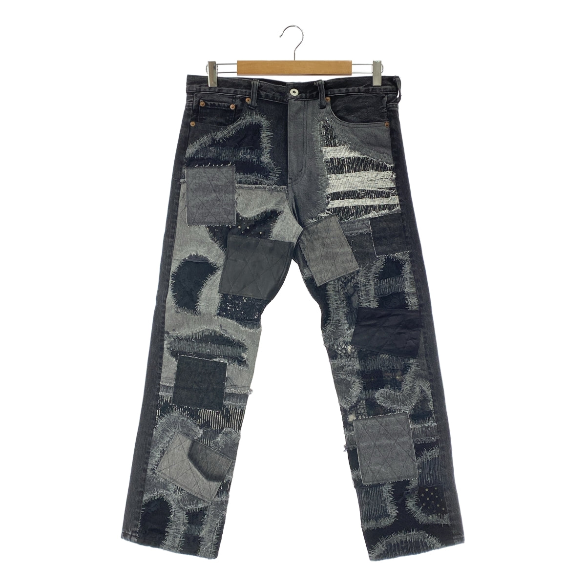 [狀況極佳] JUNYA WATANABE MAN | 2025 春夏 | 拼布牛仔褲 | M碼 | 黑色 | 男款