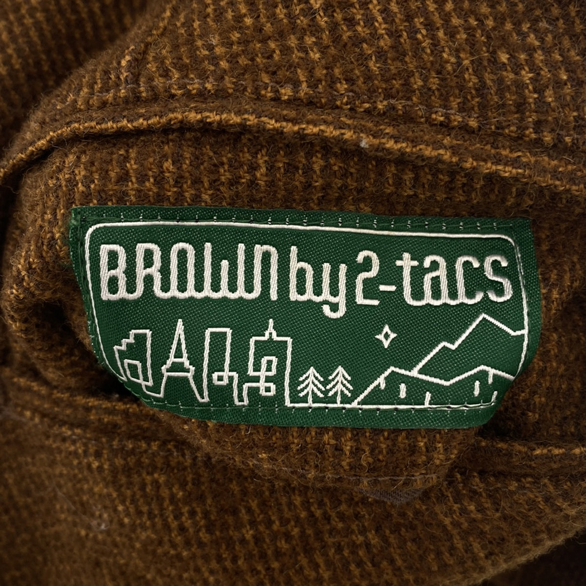 Brown by 2-tacs / ブラウンバイツータックス | TIGHT SLACKS グリッドループツイード タイトスラックス | S | アンバー | メンズ